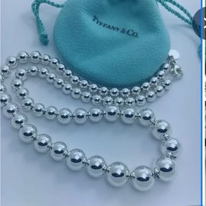 Tiffany &co graduated ball silver necklace 16 inches